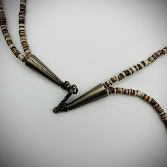 Mixed Stone/Bead Jacla-Style Heishi Necklace (Kewa/Santo Domingo), 28"+3", 90g - Picture 4 of 4